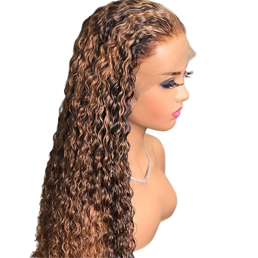 Human Hair Highlighting Lace Frontal Wig